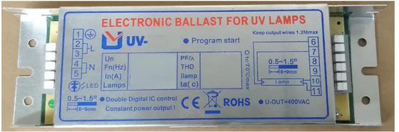 H-Form-Entkeimungsstrahler-elektronischer Ballast für UVlampen 150W