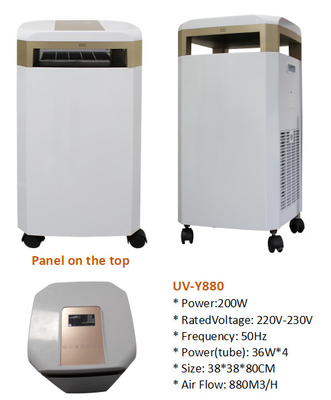 200w 220V UVluftströmung der Keimer-Reinigungsapparat-Tötungs-Virus-880m/H