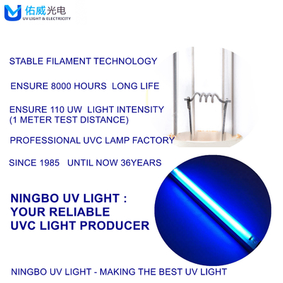 FCC-Glas-T8 UVC UVwandleuchte DES CER-ROHS Desinfektions-der Lampen-10W