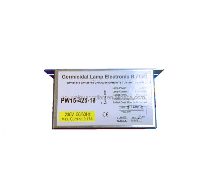 Elektronischer Ballast für elektronische Ballaste UVC helle des Virusmikroben Desinfektions-helle hohe Intensitäts-Entladungs-Entkeimungsstrahler-15w